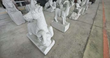 安阳芝麻白雕刻 十二生肖 异形雕刻