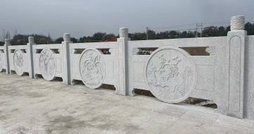 安阳芝麻白河道栏杆 石材栏杆