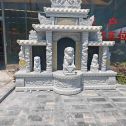 安阳芝麻白中国黑石材套墓 花岗岩墓碑