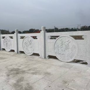 安阳芝麻白河道栏杆 石材栏杆