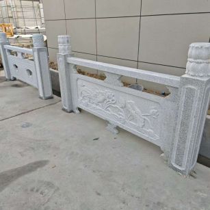 安阳芝麻白河道栏杆 石材栏杆