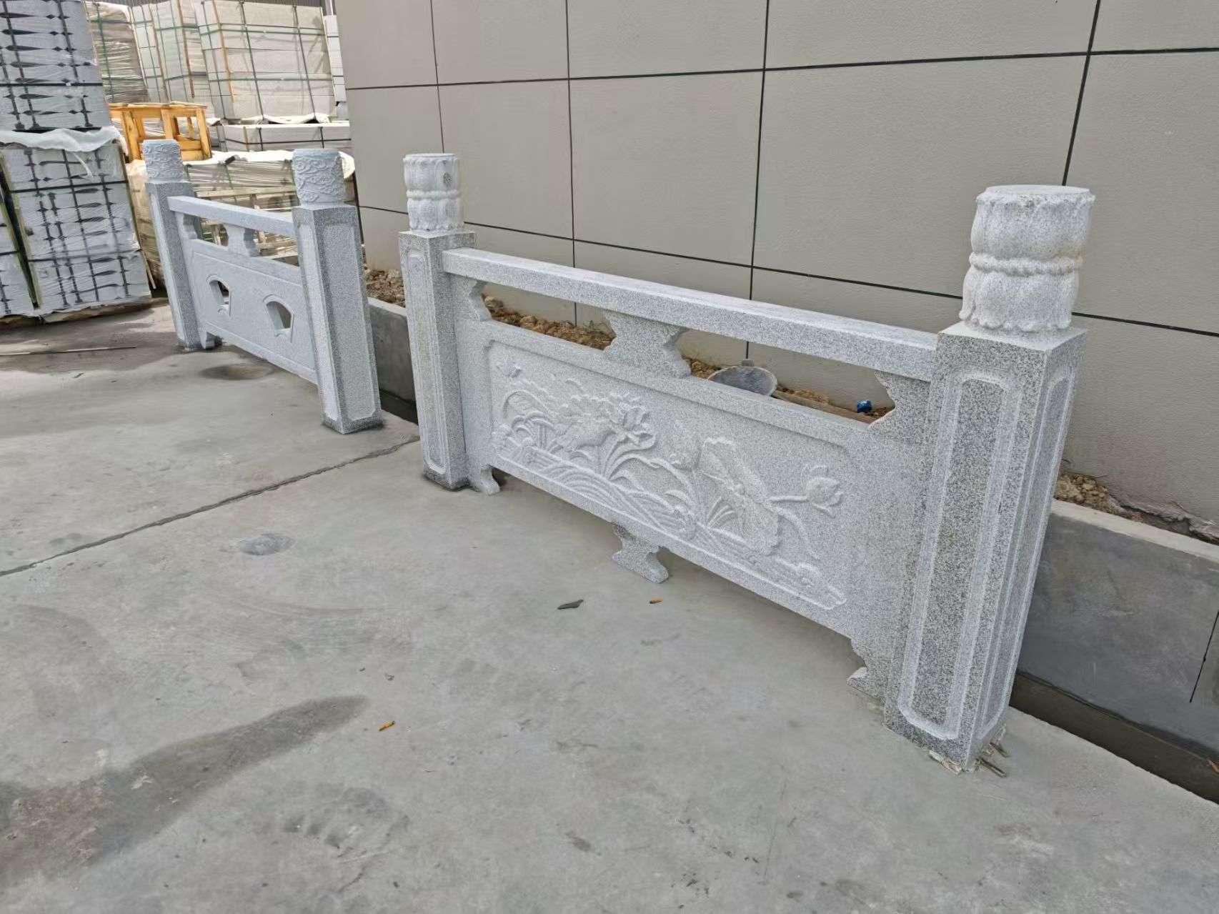 安阳芝麻白河道栏杆 石材栏杆