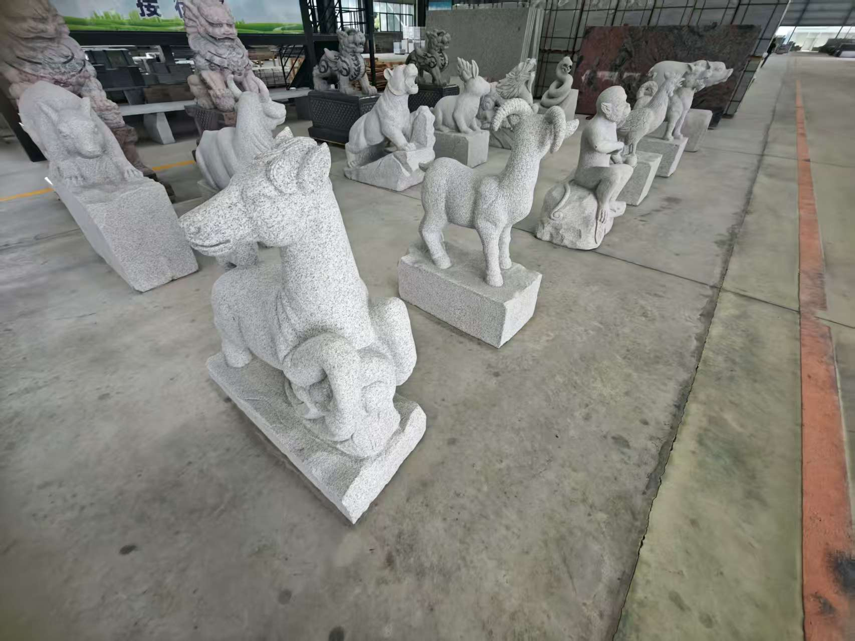 安阳芝麻白雕刻 十二生肖 异形雕刻