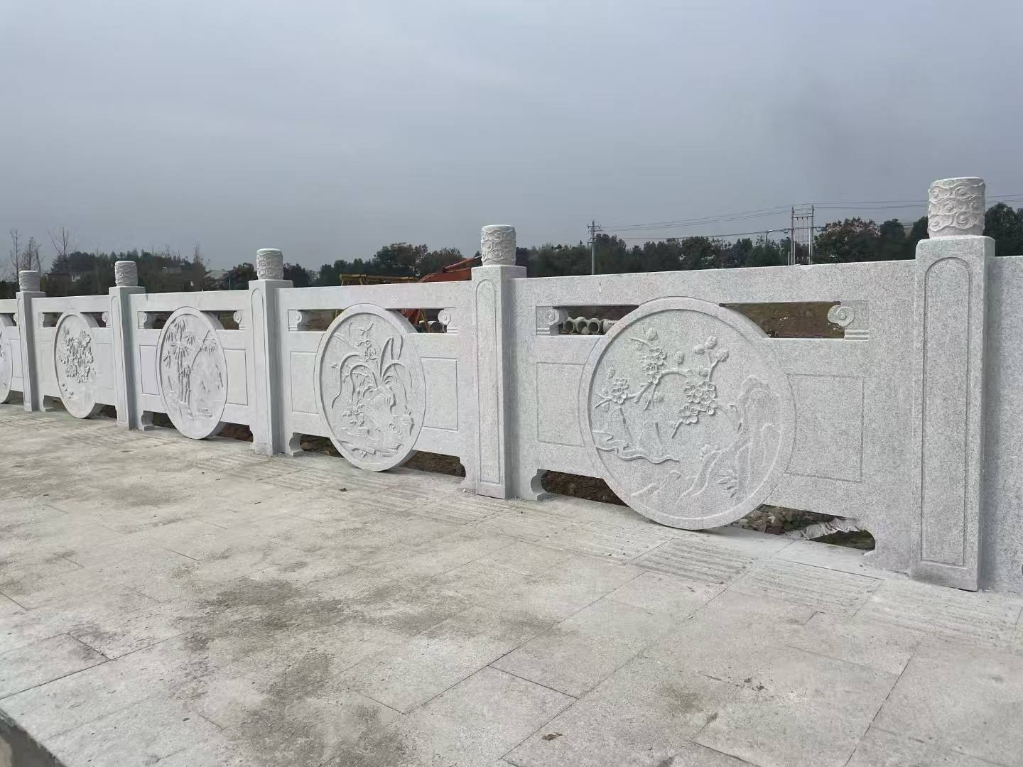 安阳芝麻白河道栏杆 石材栏杆
